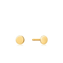 Load image into Gallery viewer, 14kt Gold Disc Studs