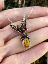 Load image into Gallery viewer, Papina Necklace: Sterling Silver, Amber and Tiger Eye