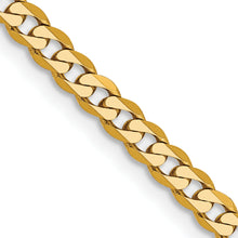 Load image into Gallery viewer, 14K 22 inch 2.9mm Flat Beveled Curb with Lobster Clasp Chain