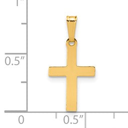 1/20 14K Gold Filled 10 x 16mm Flat Cross Pendant