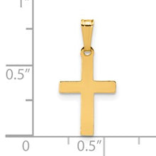 Load image into Gallery viewer, 1/20 14K Gold Filled 10 x 16mm Flat Cross Pendant