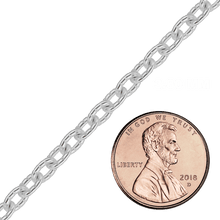 Load image into Gallery viewer, &quot;XL Nocturne&quot; Permanent Sterling Heavy Textured Cable Chain - 3.8mm