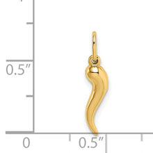 Load image into Gallery viewer, 14K 3D hollow Italian Horn Pendant