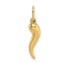 Load image into Gallery viewer, 14K 3D hollow Italian Horn Pendant