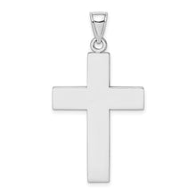 Load image into Gallery viewer, 14K White Gold Large Block Cross with Open Back Charm