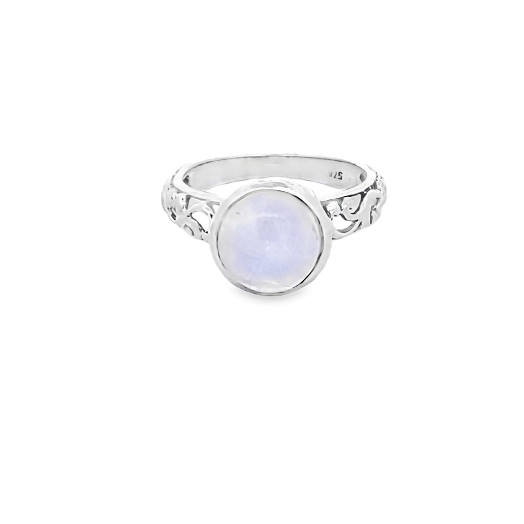 Sterling moonstone ring, size 9