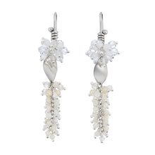 Load image into Gallery viewer, Damia Dangle Earrings - Sterling Silver, Australian Opal and Quartz