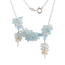 Load image into Gallery viewer, Enna Necklace - Sterling Silver Aquamarine Quartz Australian Opal