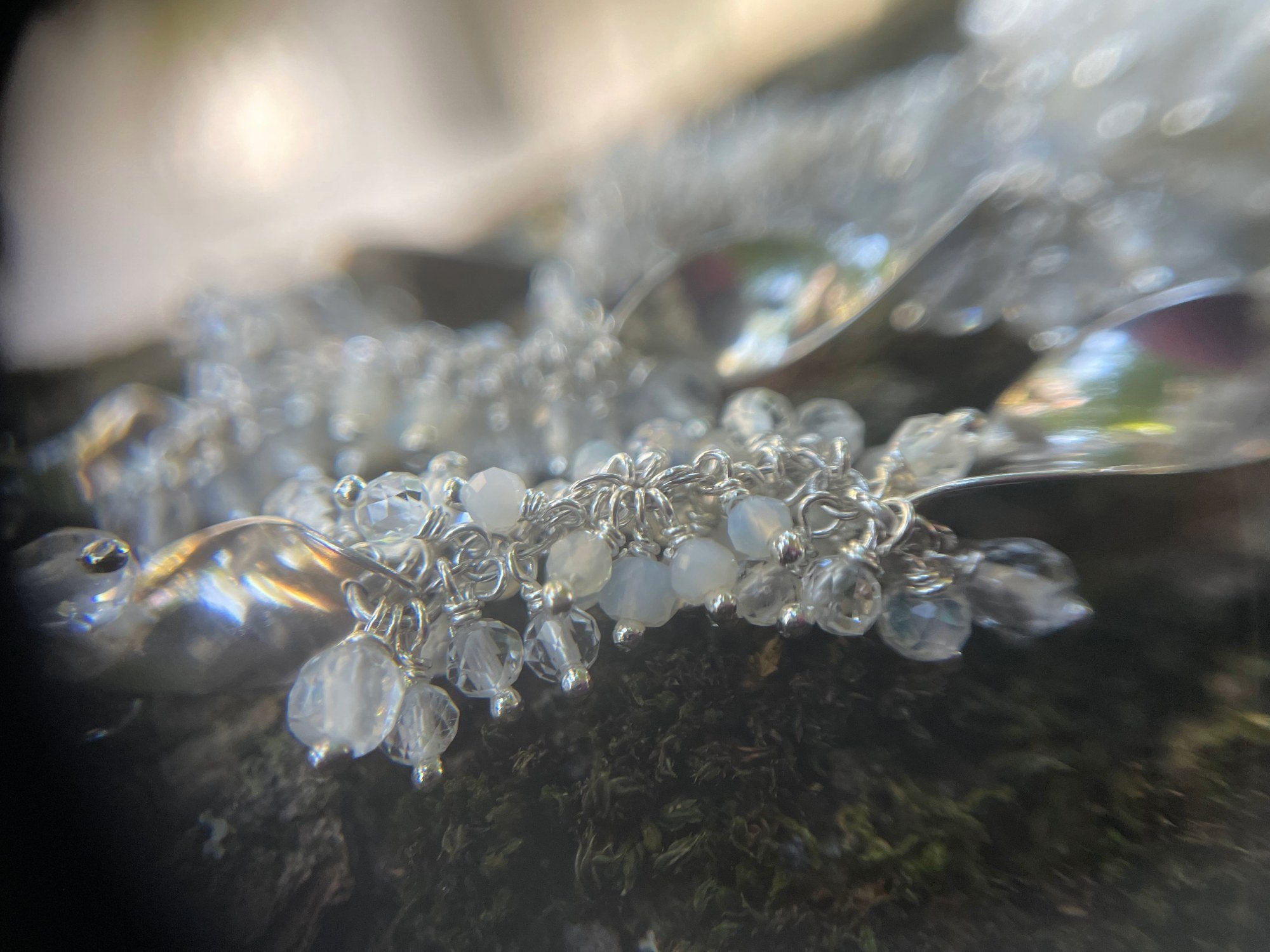 Samira Necklace - Sterling Silver, Australian Opals and Quartz