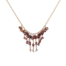 Load image into Gallery viewer, 14K Fairmined Gold, Red Zircon and Songea Sapphire Alyona Necklace