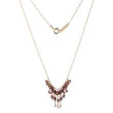 Load image into Gallery viewer, 14K Fairmined Gold, Red Zircon and Songea Sapphire Alyona Necklace