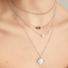 Load image into Gallery viewer, Silver Pearl Necklace