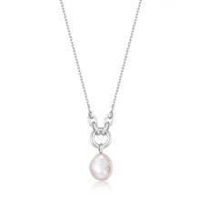 Load image into Gallery viewer, Silver Pearl Sparkle Pendant Necklace