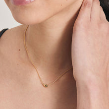 Load image into Gallery viewer, Gold Pebble Sparkle Necklace