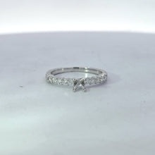 Load image into Gallery viewer, .31ct 14KW Accented Band with Engraving Semi-Mount