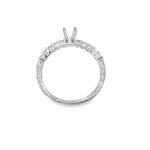 Load image into Gallery viewer, .31ct 14KW Accented Band with Engraving Semi-Mount