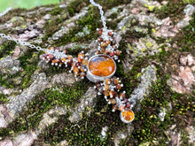 Load image into Gallery viewer, Orna Necklace: Sterling Silver, Amber and Tiger Eye