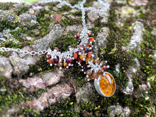 Load image into Gallery viewer, Papina Necklace: Sterling Silver, Amber and Tiger Eye