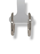 Load image into Gallery viewer, 14KW Elongated Hoop Earrings