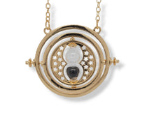 Load image into Gallery viewer, Black Hourglass Time Turning Necklace