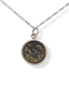Sterling Silver Roman Coin Necklace