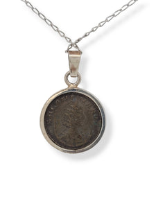 Sterling Silver Roman Coin Necklace
