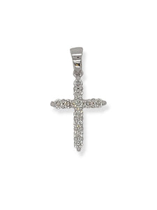 14k Diamond Cross Pendant .28ctw