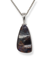 Load image into Gallery viewer, Sterling Silver Australian Boulder Opal Necklace