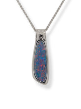 Load image into Gallery viewer, Sterling Silver Australian Opal Doublet Necklace