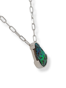 Sterling Silver Australian Boulder Opal Necklace
