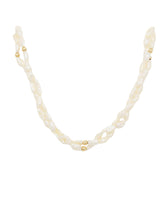 Load image into Gallery viewer, 18&quot; Vintage Twisted Freshwater Rice with 14K Gold Clasp and Bead Accents