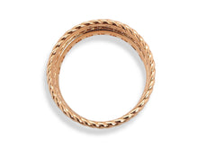 Load image into Gallery viewer, Estate 14KR Diamond and Rope Stacked Ring