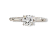 Load image into Gallery viewer, 14K Scroll Detail 0.6ct Solitaire Ring