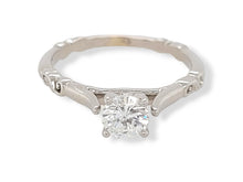 Load image into Gallery viewer, 14K Scroll Detail 0.6ct Solitaire Ring