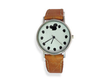 Load image into Gallery viewer, Squirrel and Acorns Brown Leather Wrist Watch