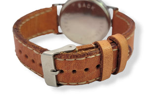 Squirrel and Acorns Brown Leather Wrist Watch