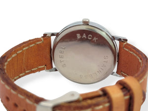 Squirrel and Acorns Brown Leather Wrist Watch