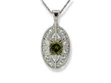 Load image into Gallery viewer, 14K 1.54ct Sphene Filigree Pendant Necklace