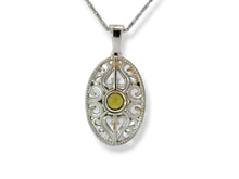 Load image into Gallery viewer, 14K 1.54ct Sphene Filigree Pendant Necklace
