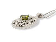 Load image into Gallery viewer, 14K 1.54ct Sphene Filigree Pendant Necklace