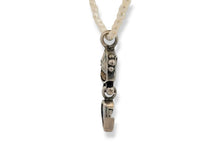 Load image into Gallery viewer, Sterling Roman Glass and Cr Sapphire Necklace