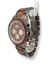 Load image into Gallery viewer, Gun Metal Stainless Steel Watch with Walnut Wood