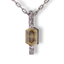 Load image into Gallery viewer, Moon phase Citrine Sterling Necklace