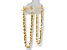 Load image into Gallery viewer, 14KY Rope Chain Post Earrings