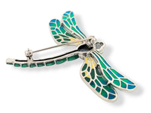 Load image into Gallery viewer, Sterling Enamel Dragonfly Pin