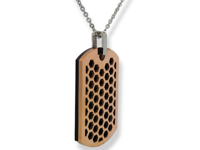 Stainless Steel Hexagon Layered Tags Necklace