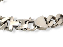 Load image into Gallery viewer, Stainless Wood Grain Look Panel Chain Bracelet