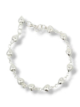 Load image into Gallery viewer, Sterling Silver Puffed Heart Bracelet