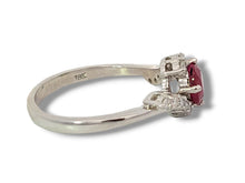 Load image into Gallery viewer, Estate 18KW Ruby and Diamond Bypass Ring