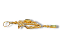 Load image into Gallery viewer, Estate 18KY Peridot and Pearl Pendant/Pin